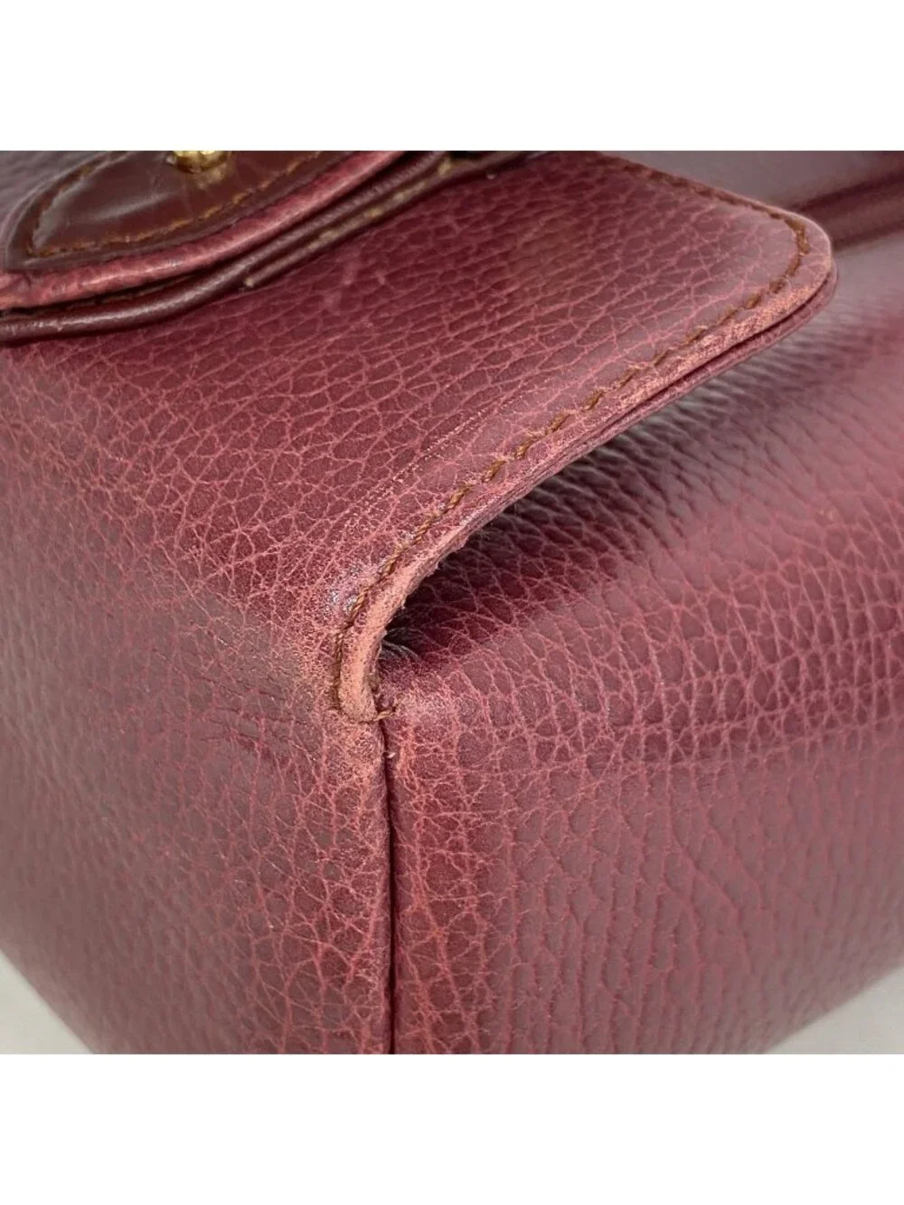Cartier Vanity Bag Trinity Leather Bordeaux Gold Silver